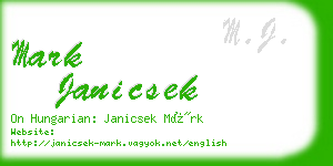 mark janicsek business card